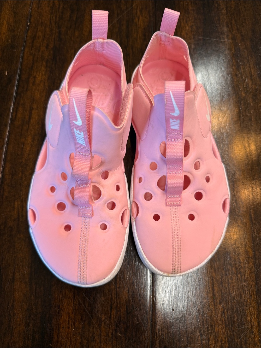 Nike Kids Coral Pink Slip-On Water Shoes with Pull Tabs